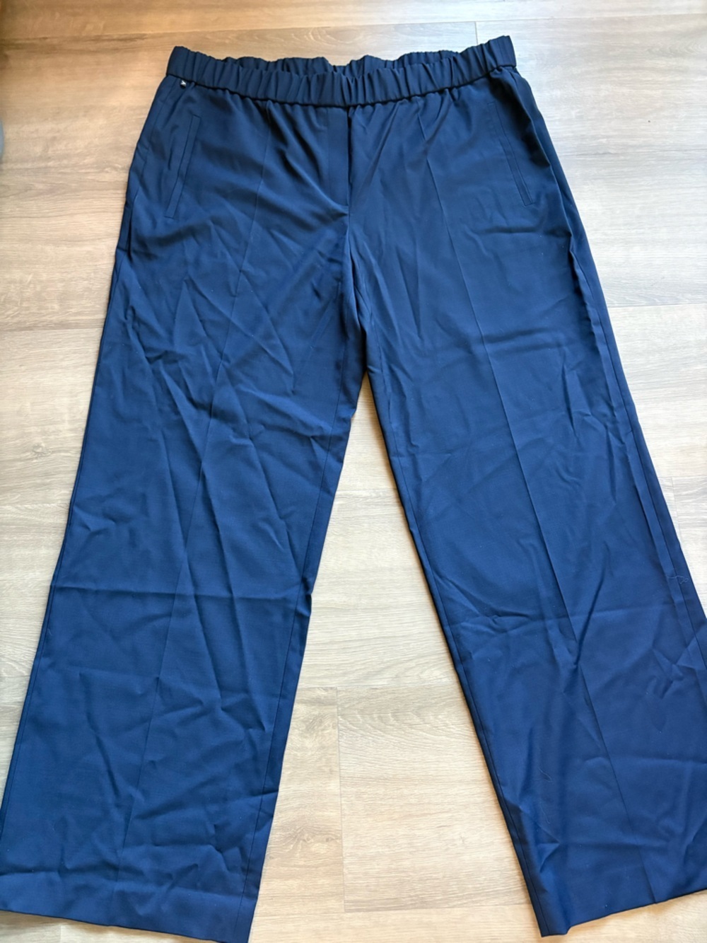 NEW Boss Wide Leg Navy Travel Trouser Pants- size 16